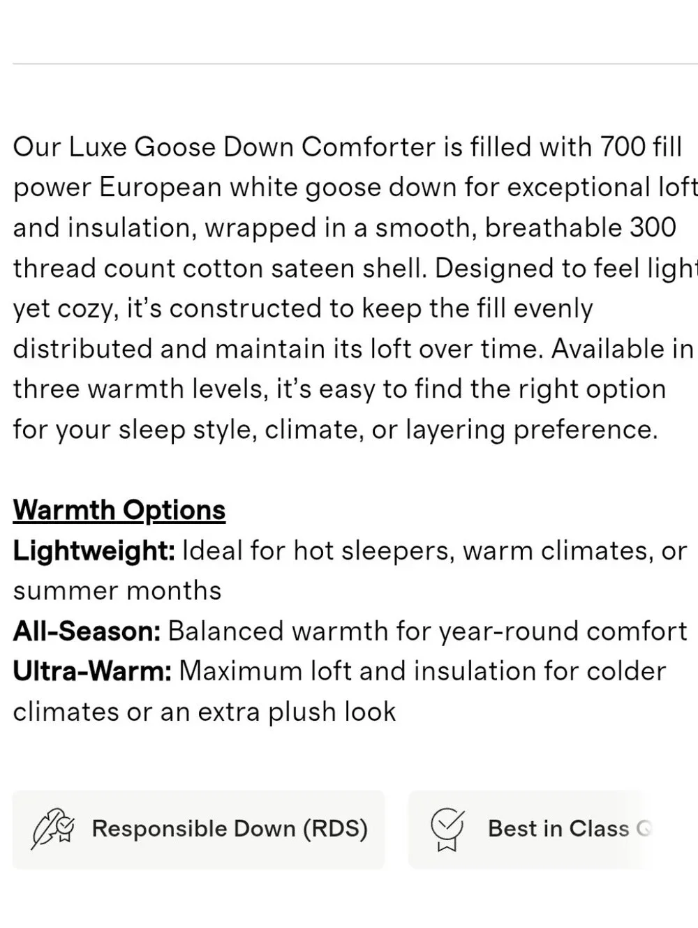 Quince Luxe Goose Down Comforter - white